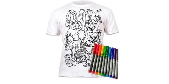 SplatPlanet, värvitav T-särk, Dinosaurused, 3-4a