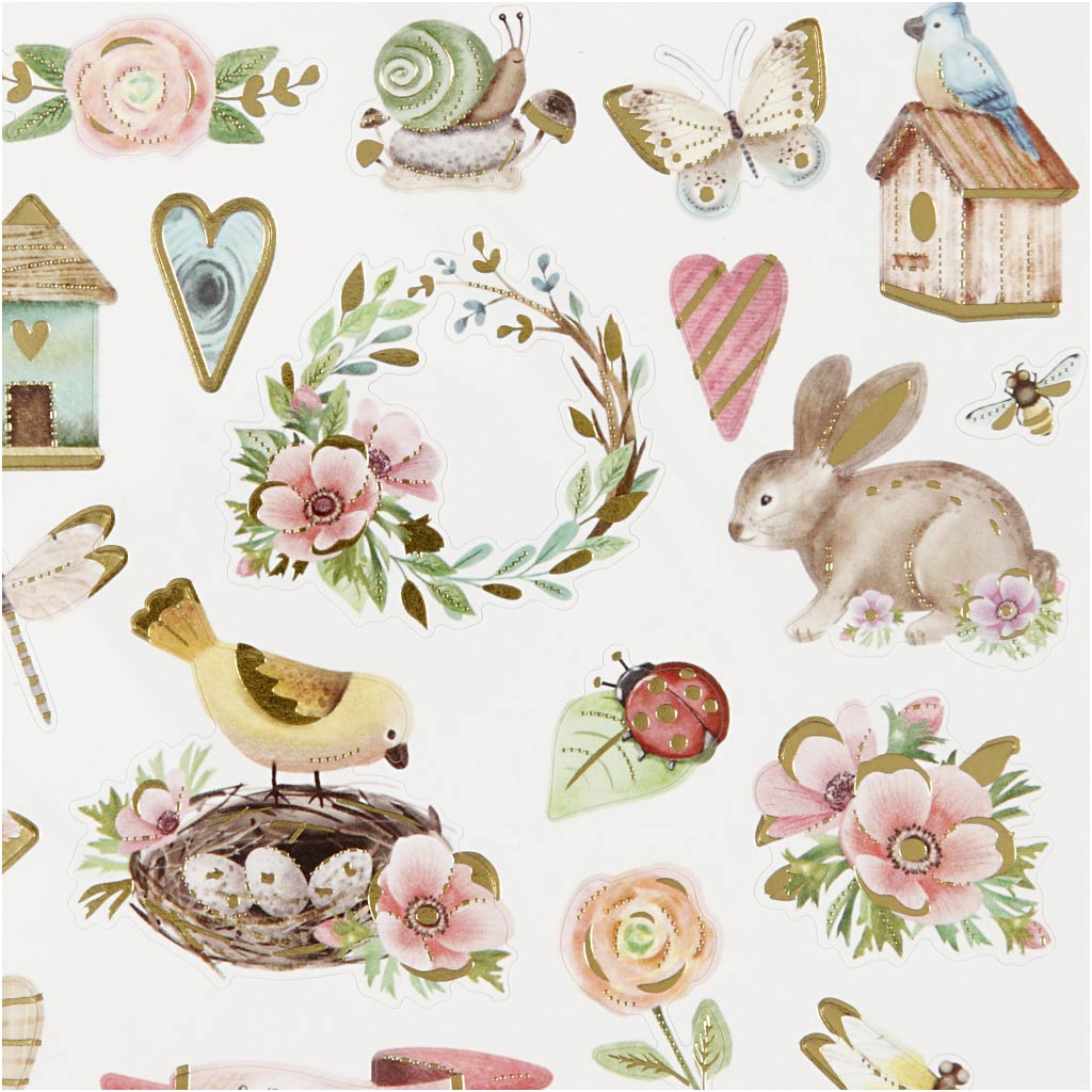 Kleebised, kevad ja lihavõtted, leht 15x16,5 cm, ca. 34 tk, 1 leht - Image 4