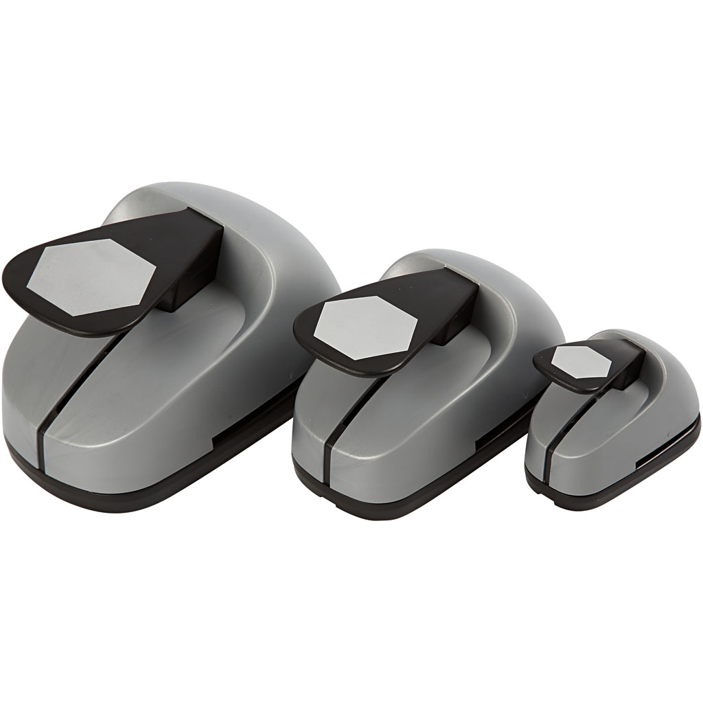 Käsitöö punch komplekt, kuusnurk, suurus 25+49+75 mm, 3 tk/ 1 pakk