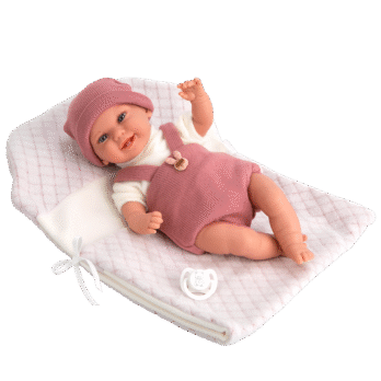 Arias nukk koos pastellroosa tekiga