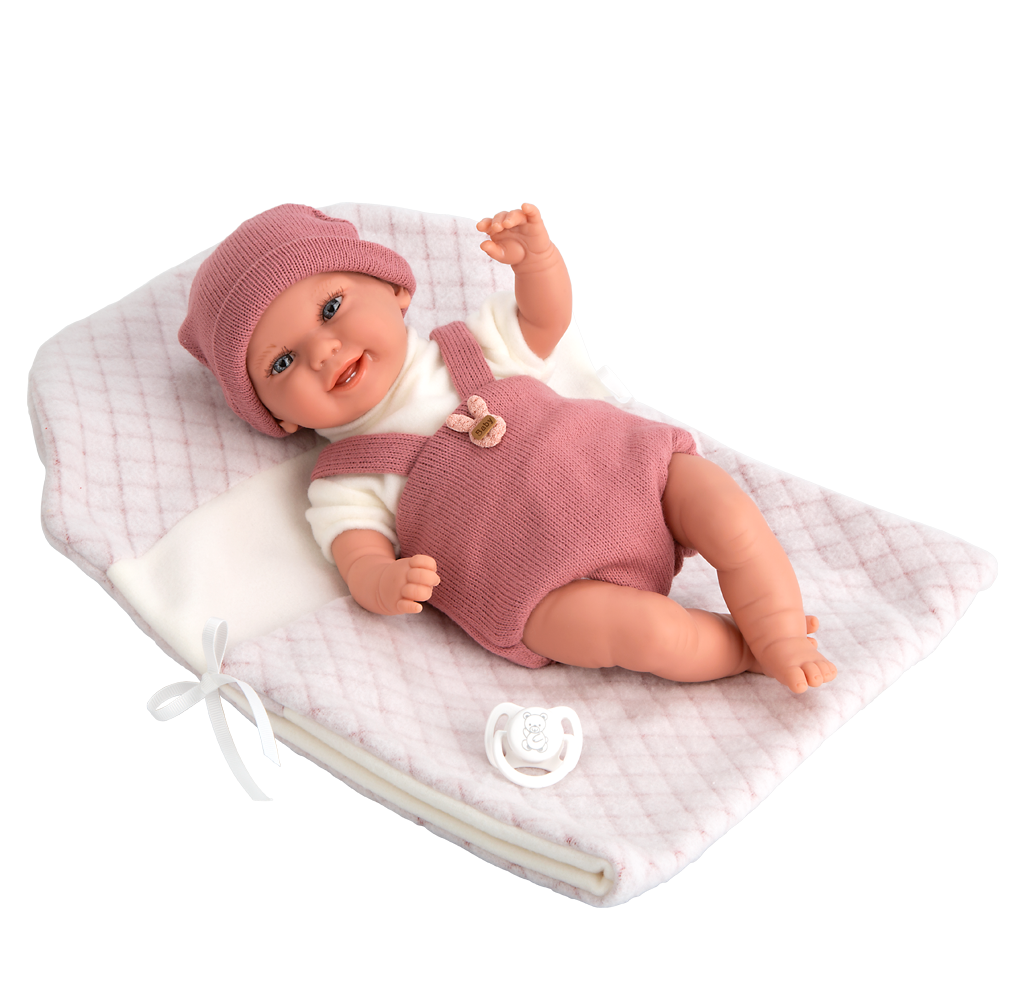 Arias nukk koos pastellroosa tekiga