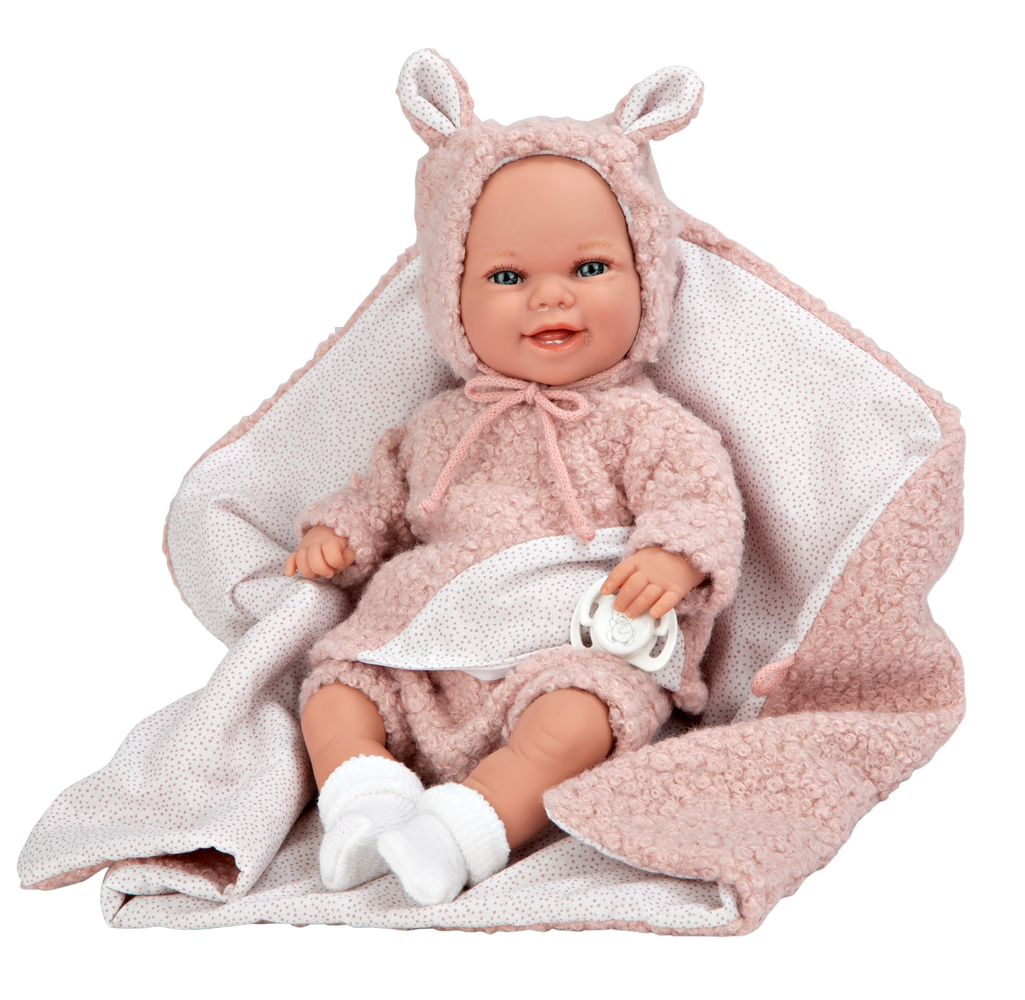 Arias nukk koos roosa tekiga