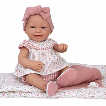 Arias nukk roosa mähkimisalusega