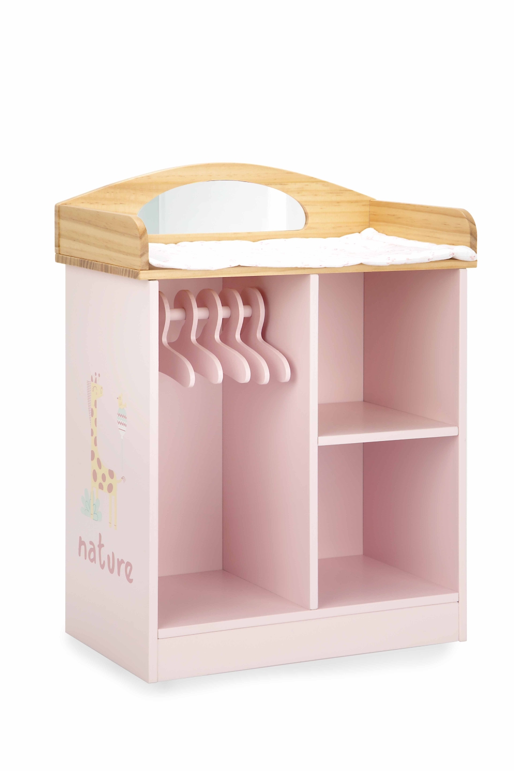 Arias nukkude riietuslaud koos riidepuudega