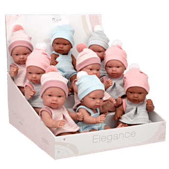 Elegantsed beebinukud mütsidega