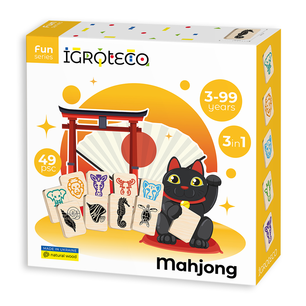 Igroteco puidust mäng Mahjong