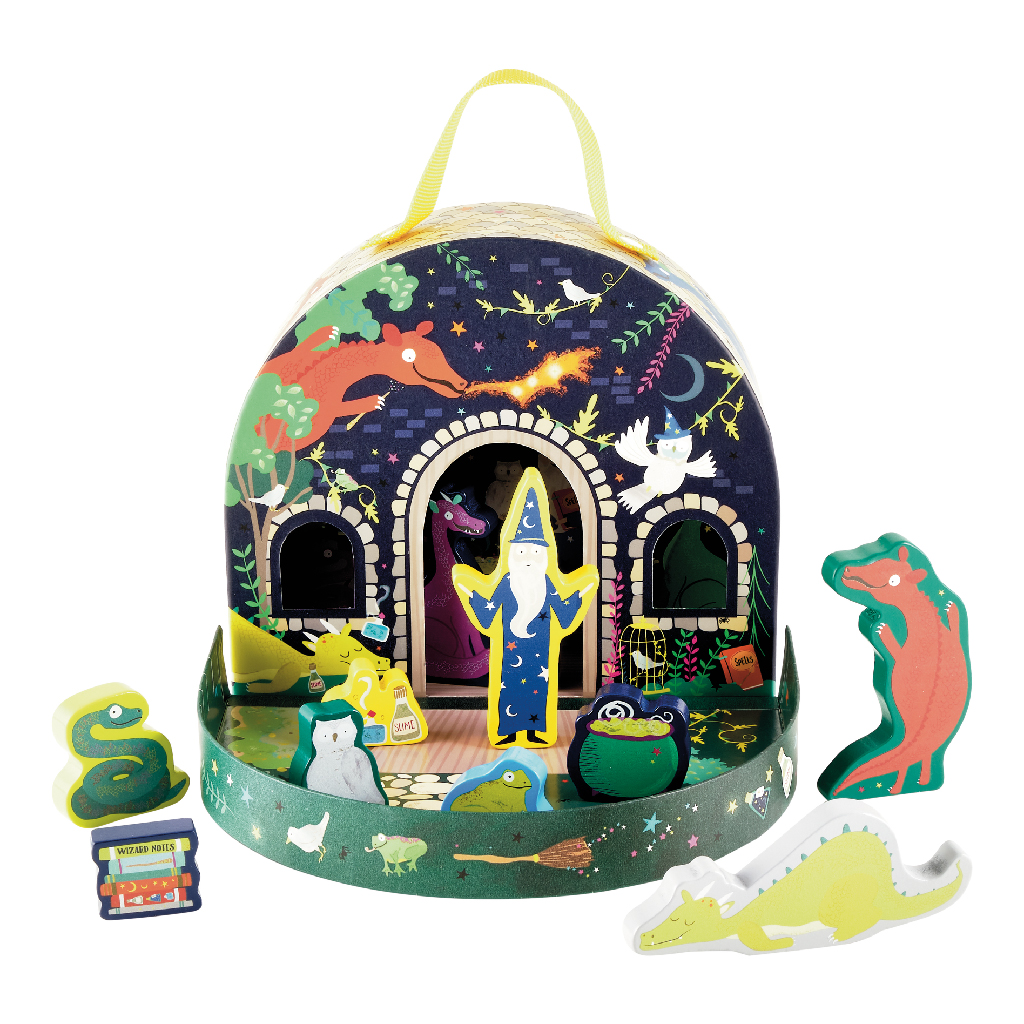 Mängukast puust elementidega