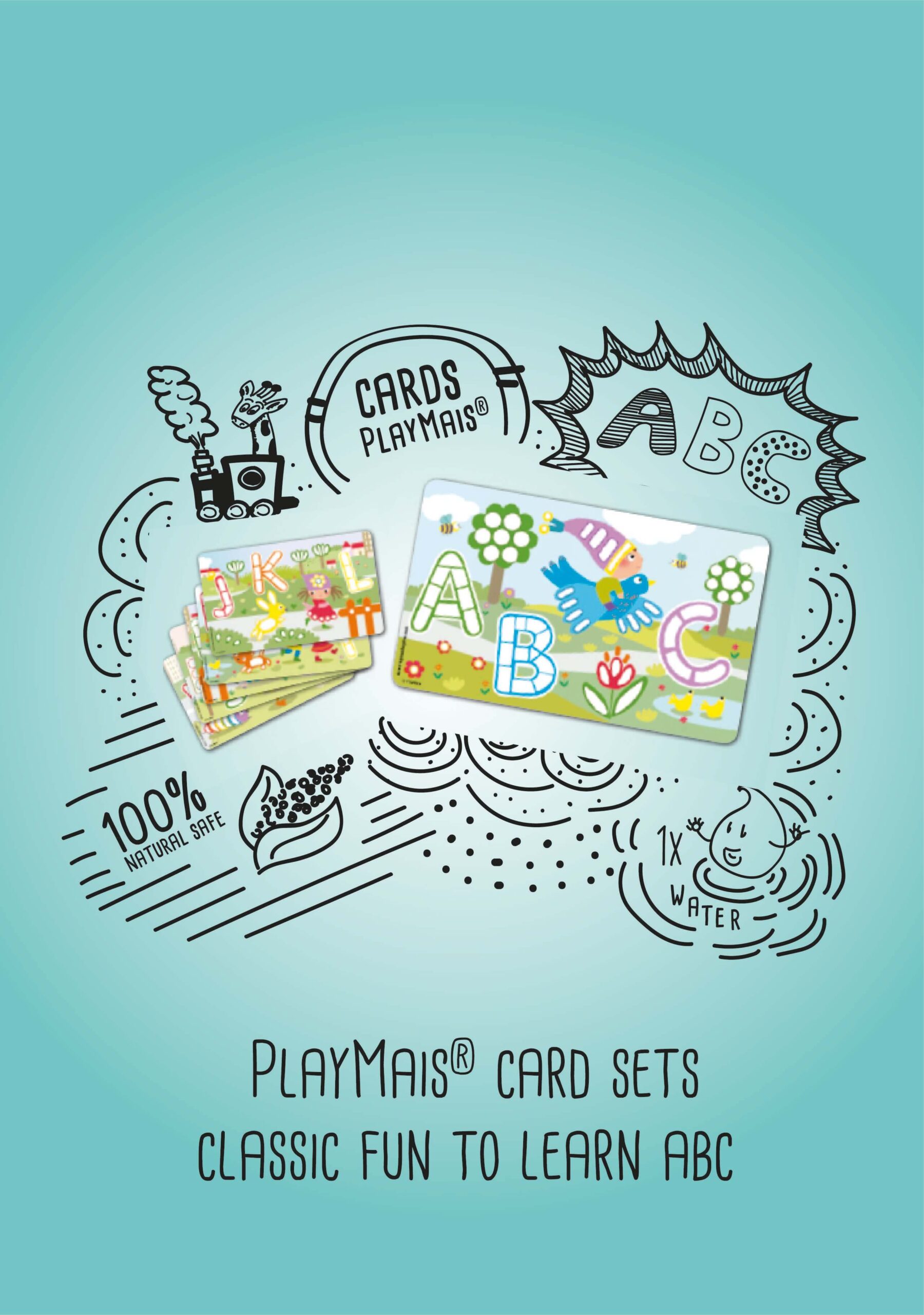 PlayMais kaardikomplekt Õpi ABC