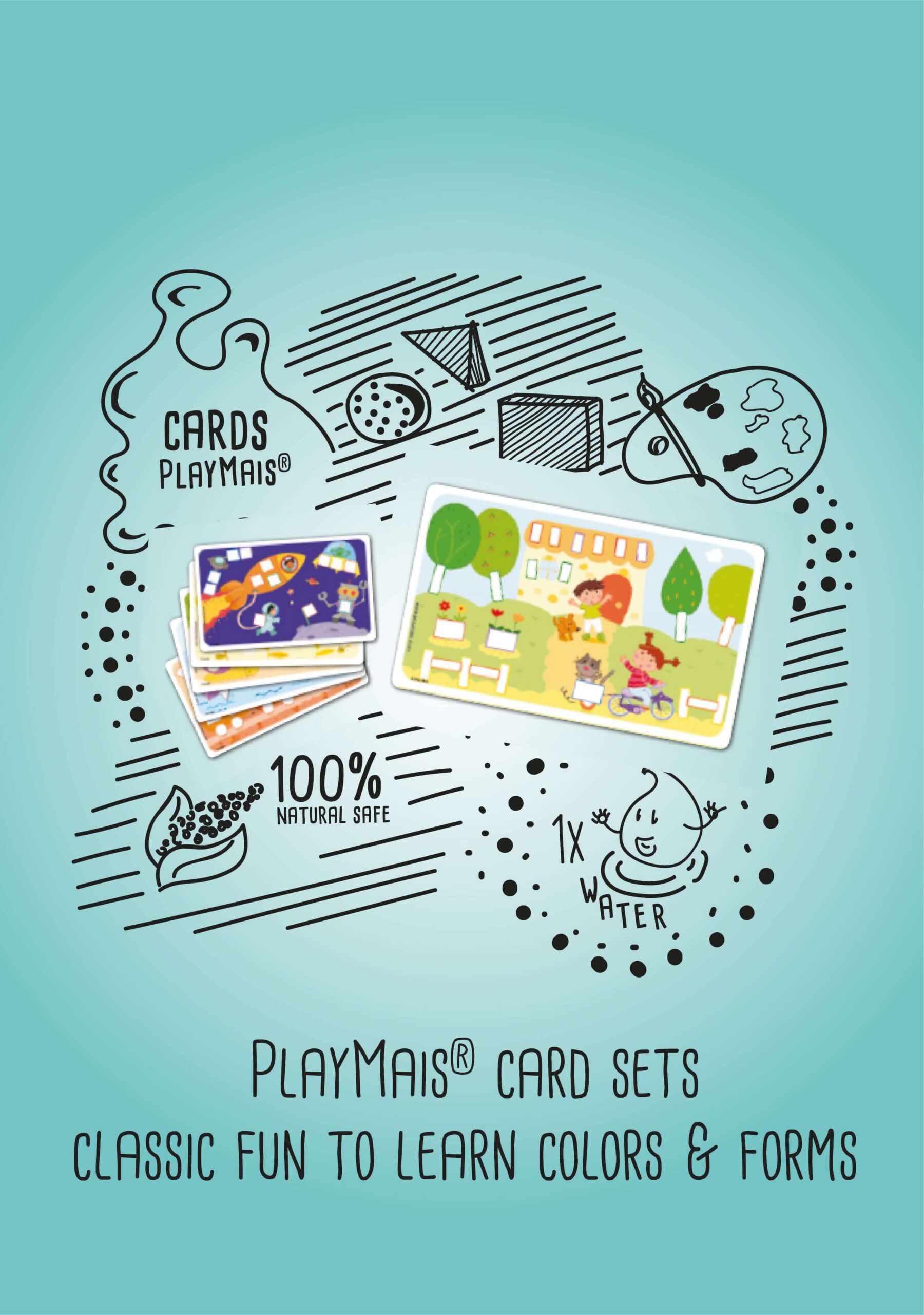 PlayMais kaardikomplekt Õpi Värvid ja vormid