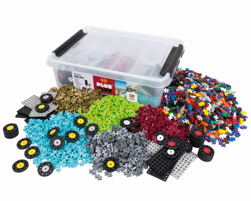 Plus Plus ehitusklotsid alusplaadi ja ratastega