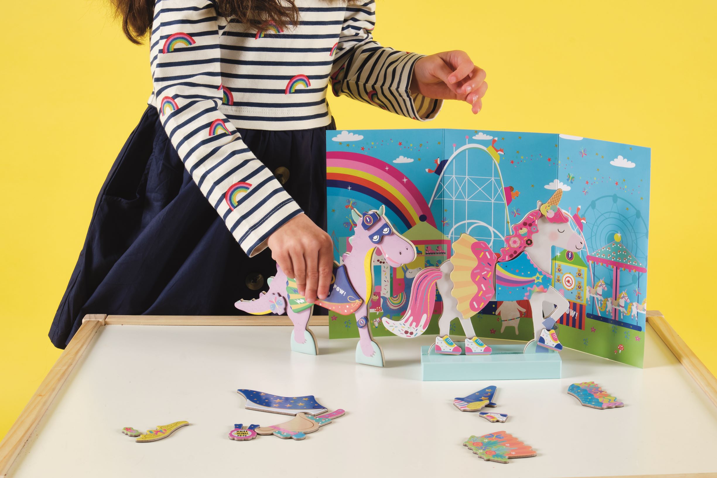 Puidust magnetiline riietamise mäng – Fantaasia lemmikloomad - Image 4