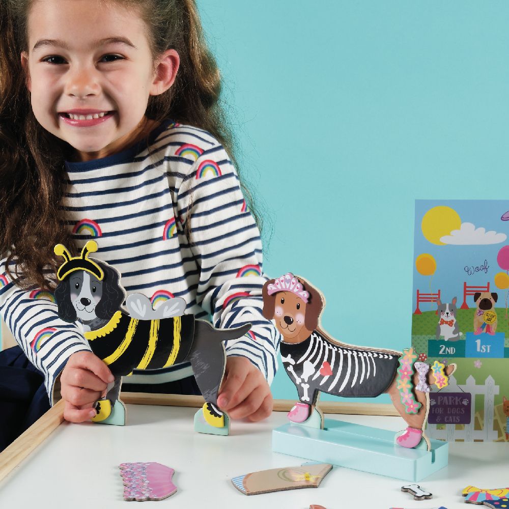 Puidust magnetiline riietamise mäng – Lemmikloomad - Image 4