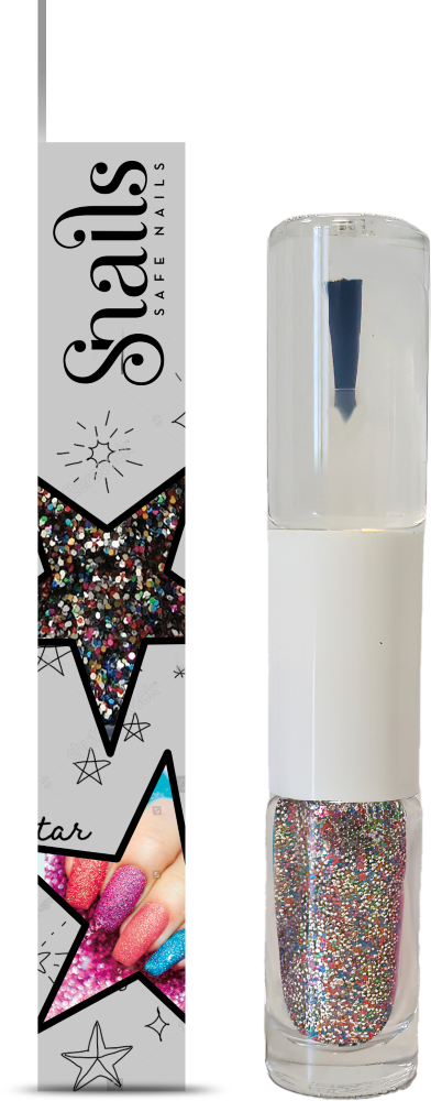 Snails mitmevärviline küünesära pealislakiga 2-in-1