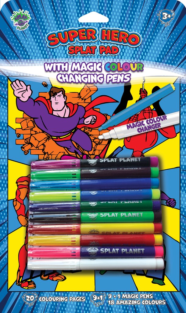 Splat Planet maagiline värvimisraamat SUPERKANGELASED