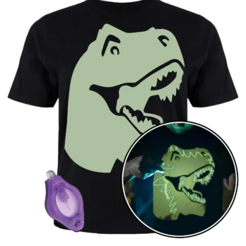Splat Planet pimedas helendav T-särk, Dinosaur