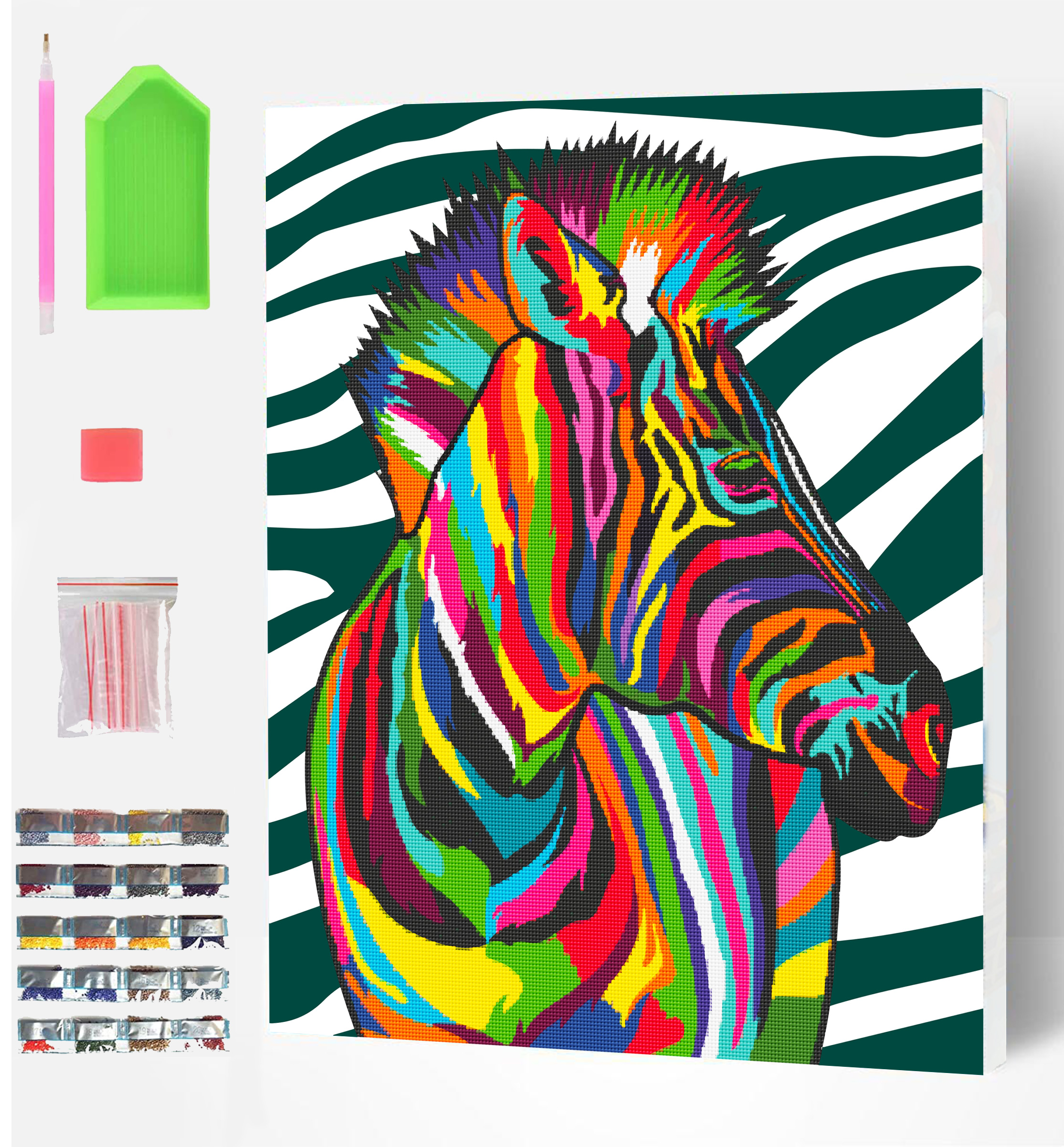 SplatPlanet teemant pusle ZEBRA 30x40 cm - Image 4