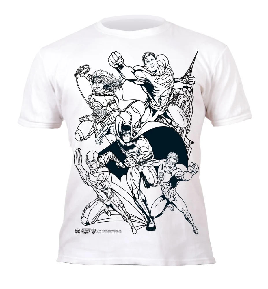 Splat Planet värvitav T-särk Justice League