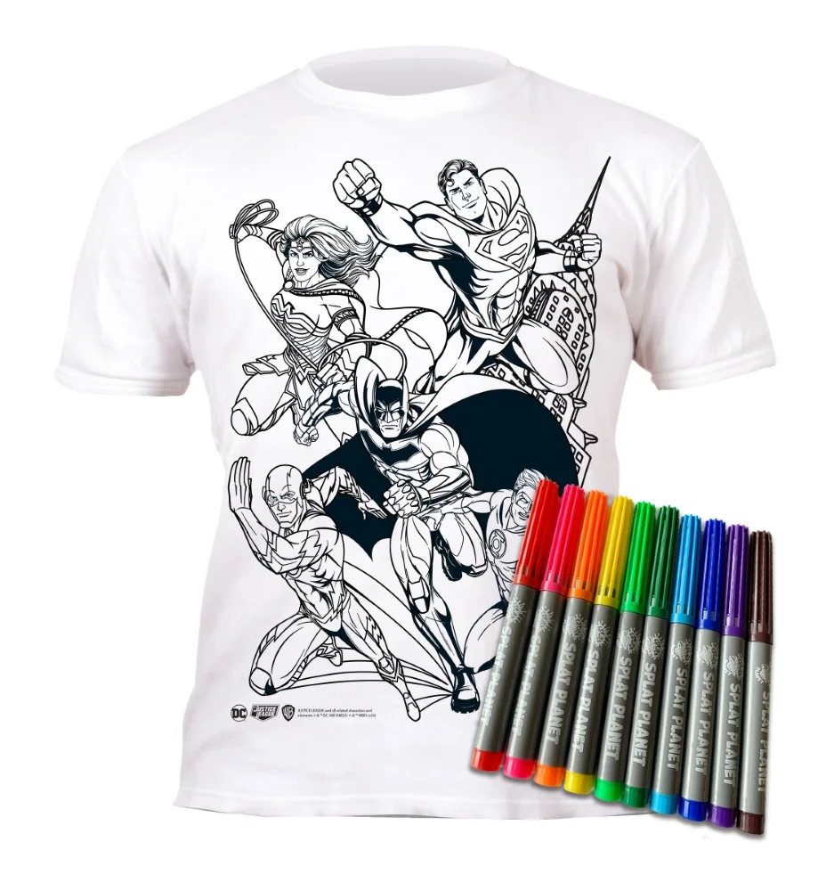 Splat Planet värvitav T-särk Justice League