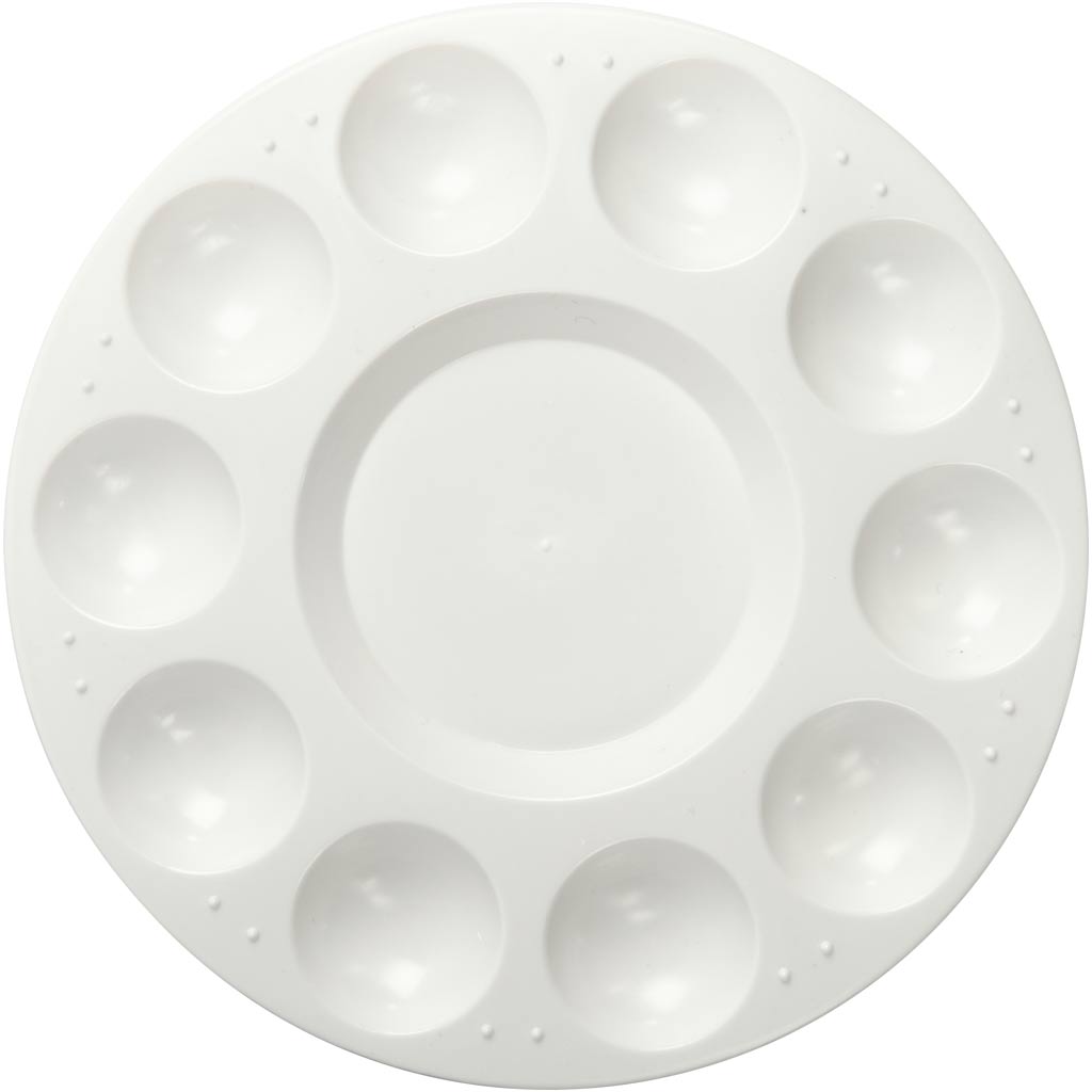 Palett , ümmargune palett 11 kaevuga, diameeter. 17 cm, valge, 1 tk - Image 3