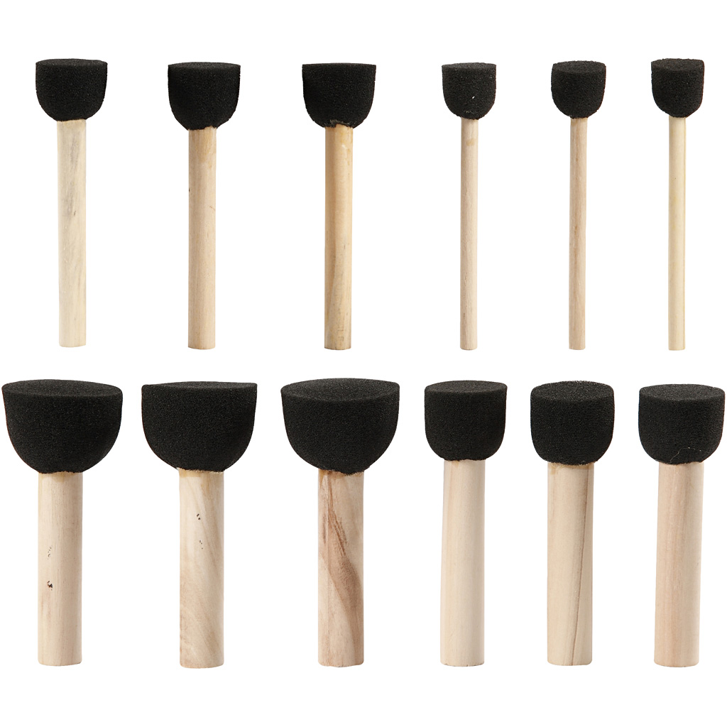 Vahtpintslid, L: 9-10 cm, diameeter. 13+20+25+35 mm, 12 tk/ 1 pakk