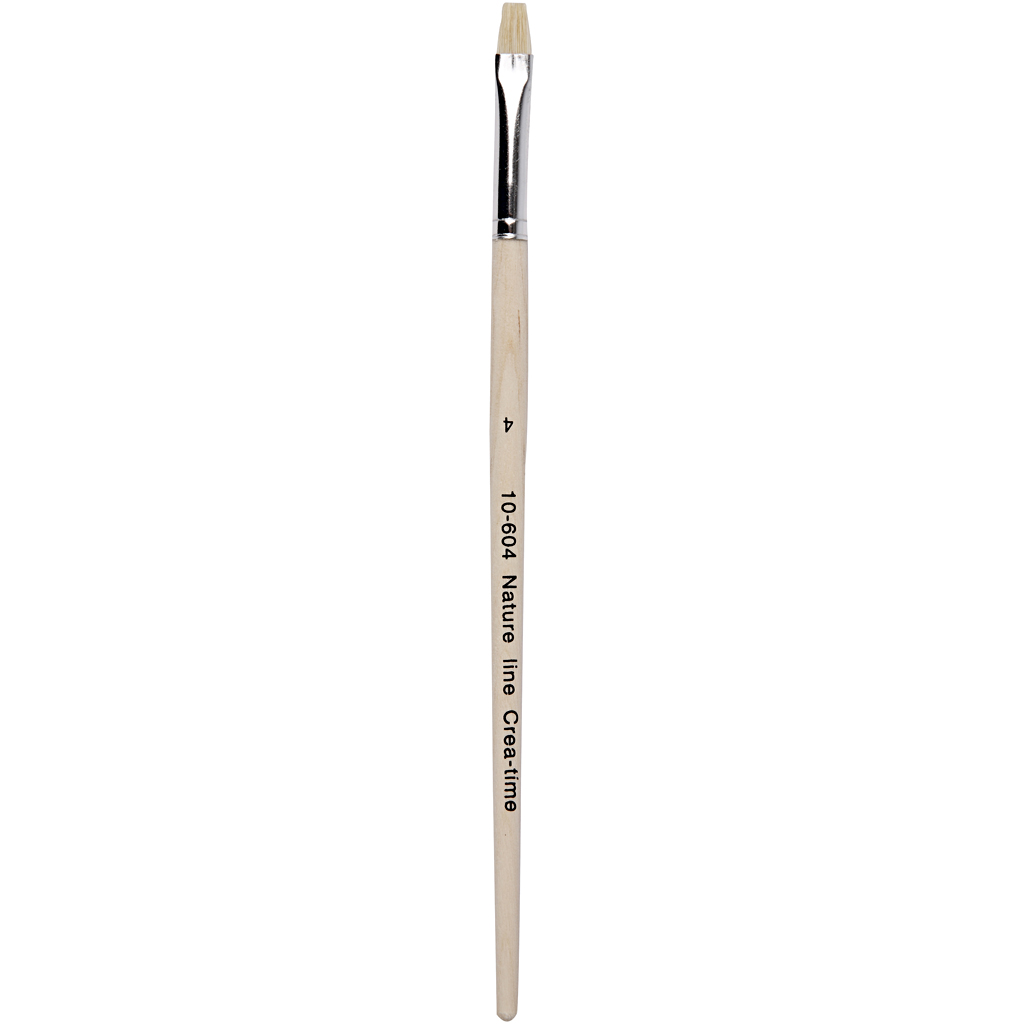 Nature Line Brushes, no. 4, L: 18,5 cm, W: 7 mm, short handles, 12 pc/ 1 pack
