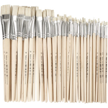 Nature Line Brushes, nr. 00+0+1+2+4+12+14+20, L: 18-22 cm, W: 3-20 mm, lamedad, 68 tk/ 1 pakk