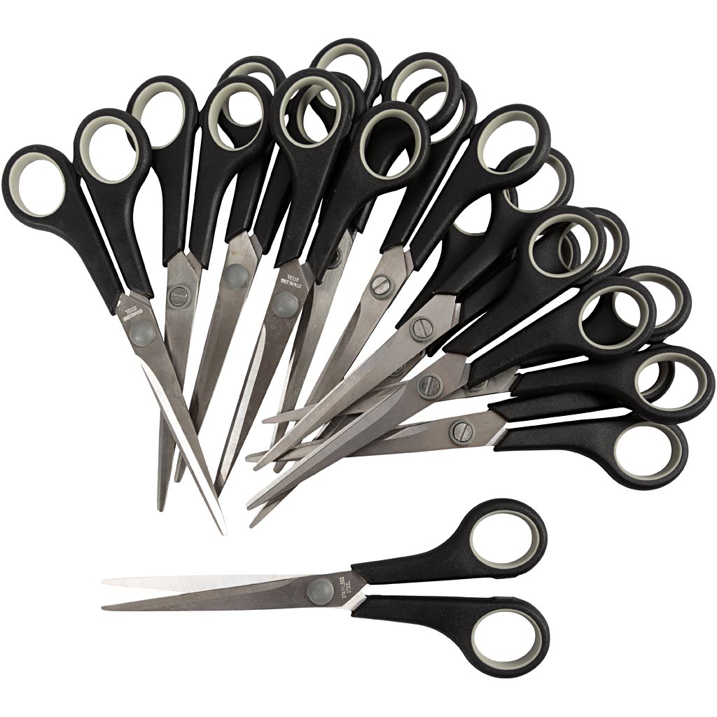 Lastekäärid, L: 17 cm, nii vasakule kui ka paremale, 12 tk/ 1 pakk