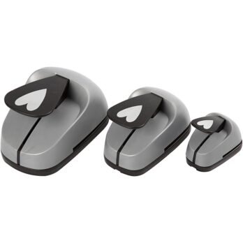 Käsitöö punch komplekt, süda, suurus 25+49+75 mm, 3 tk/ 1 pakk