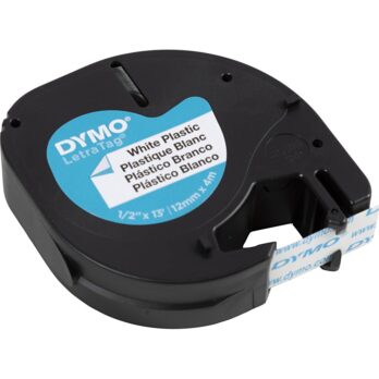 DYMO plastilint, L: 4 M, W: 12 mm, valge, 4 m/ 1 rull
