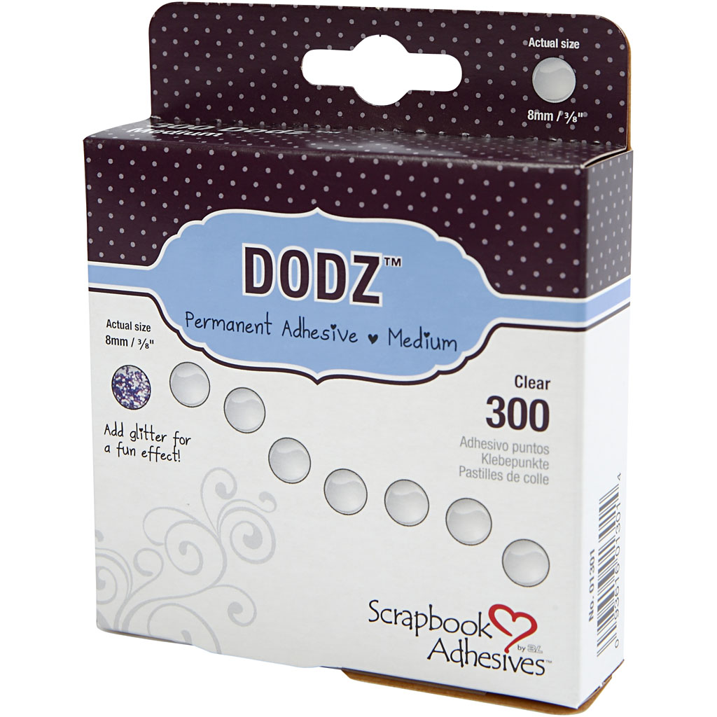 Dodz Adhesive Dots, dia. 8 mm, paksus 0,5 mm, keskmine, 300 tk/ 1 pakk