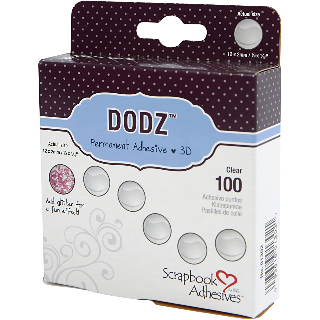 Dodz Adhesive Dots, dia. 12 mm, paksus 2 mm, 100 tk/ 1 pakk