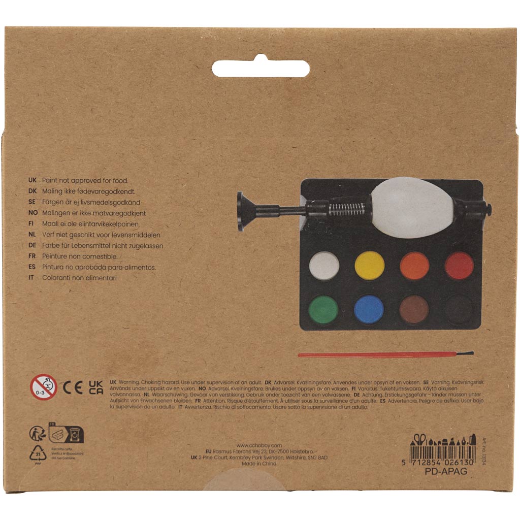 Munavärvi, L: 16,5 cm, must, 1 komplekt - Image 3