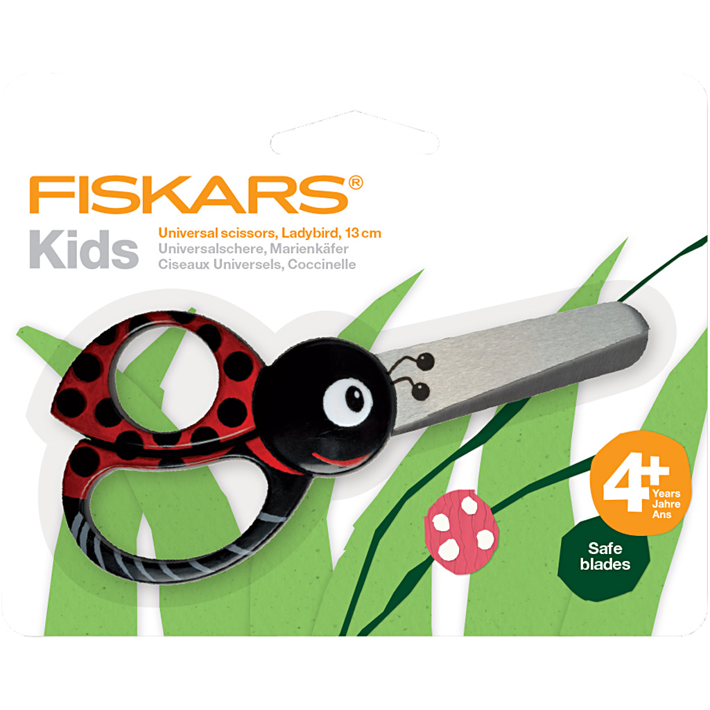 Fiskars laste loomakäärid, naistepuna, L: 13 cm, 1 tk - Image 2