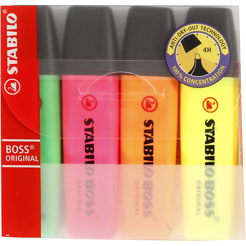 Markerid, neoonroheline, neoonoranž, neoonroosa, neoonkollane, 4 tk/ 1 pakk - Image 2