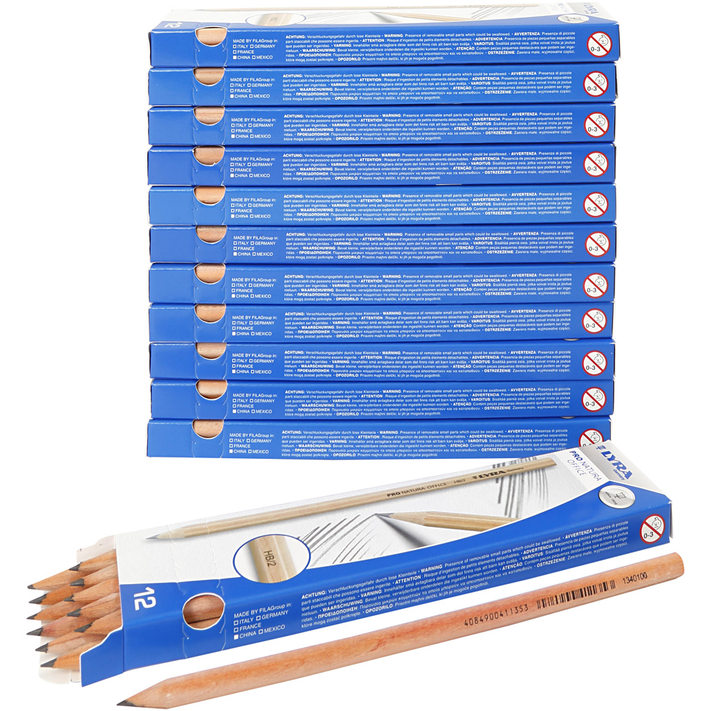 Koolipliiatsid, L: 18 cm, HB, paksus 7 mm, münt 2 mm, 12x12 tk/ 1 pakk - Image 3