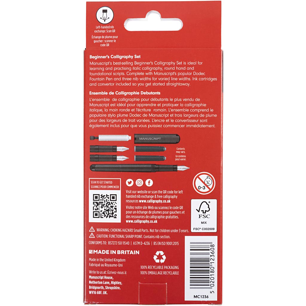 Kalligraafiakomplekt algajatele, W: 0,85-1,6 mm, must, 1 komplekt - Image 3