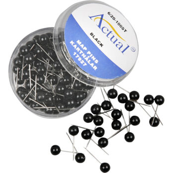 Kaardinööbid, L: 17 mm, diameeter. 6 mm, must, 100 tk/ 1 pakk