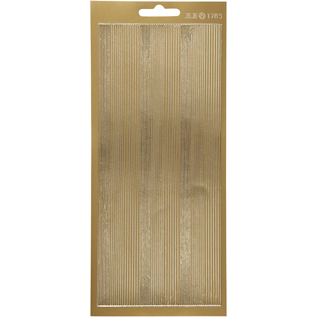 Kleebised, äärised, leht 10x23 cm, kuldne, 1 leht