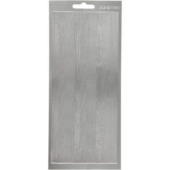 Kleebised, äärised, leht 10x23 cm, hõbedane, 1 leht