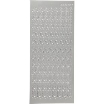 Kleebised, rist, leht 10x23 cm, hõbedane, 1 leht