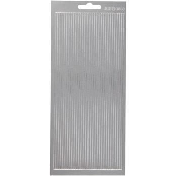 Kleebised, äärised, leht 10x23 cm, hõbedane, 1 leht