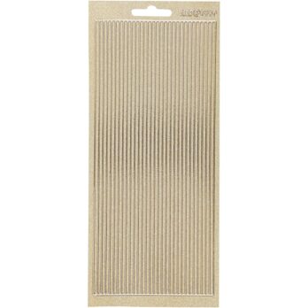 Kleebised, äärised, leht 10x23 cm, kuldne, 1 leht