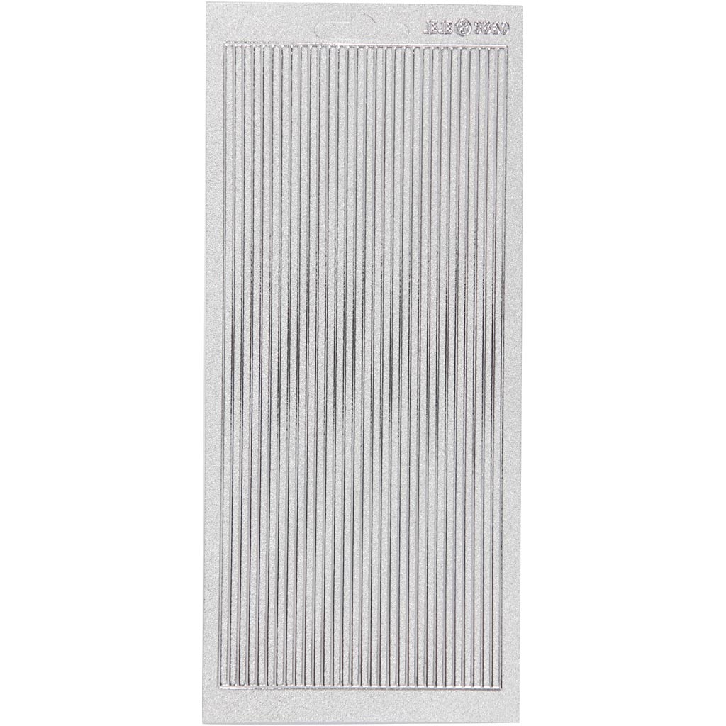 Kleebised, äärised, leht 10x23 cm, hõbedane, 1 leht