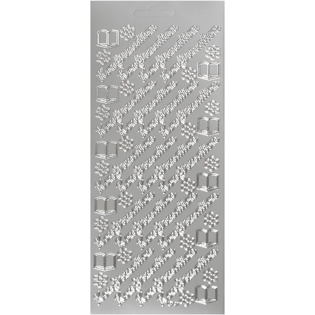 Kleebised, kinnitus, hõbedane, 1 leht