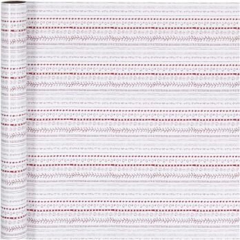 Kinkekile, doodles, W: 70 cm, 80 g, punane, valge, 4 m/ 1 rull