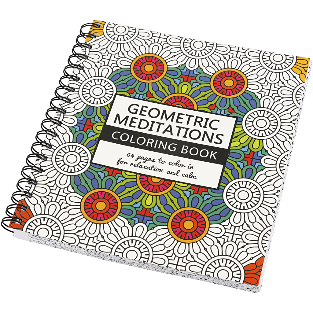 Mindfullness värviraamat, geomeetriline, suurus 19,5x23 cm, lehekülgede arv 64, 1 tk - Image 4