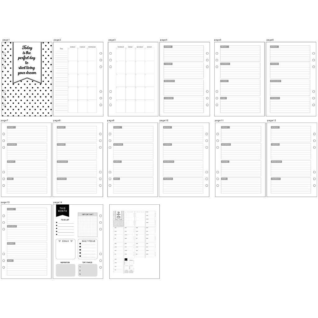 Kalendrilehed, suurus 142x210 mm, lehekülgede arv 7, 120 g, valge, 1 tk - Image 4