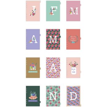 Registrijaotur, A5, lehekülgede arv 12, kuldne, punane, korall, 1 tk