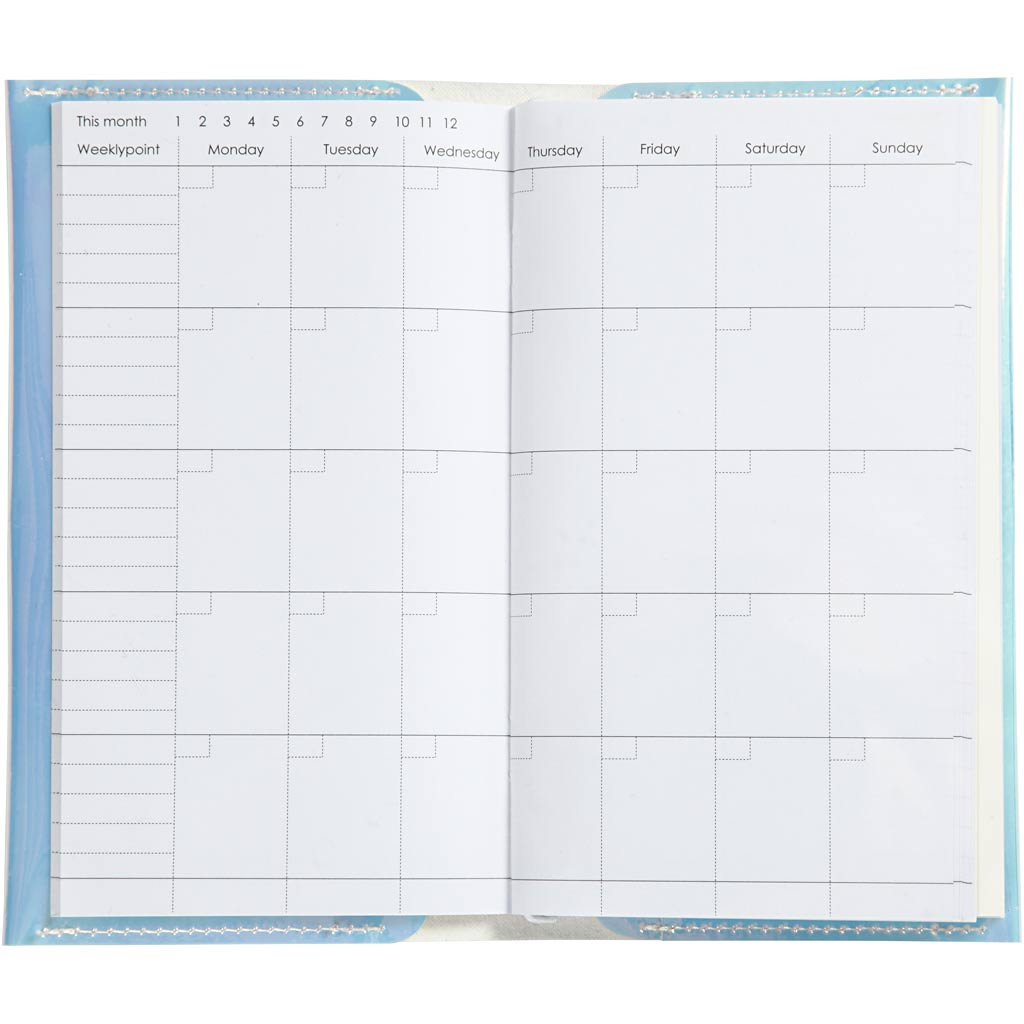 Planner, suurus 10x18x1,5 cm, elastne sulgemine, hologramm, 1 tk. - Image 3