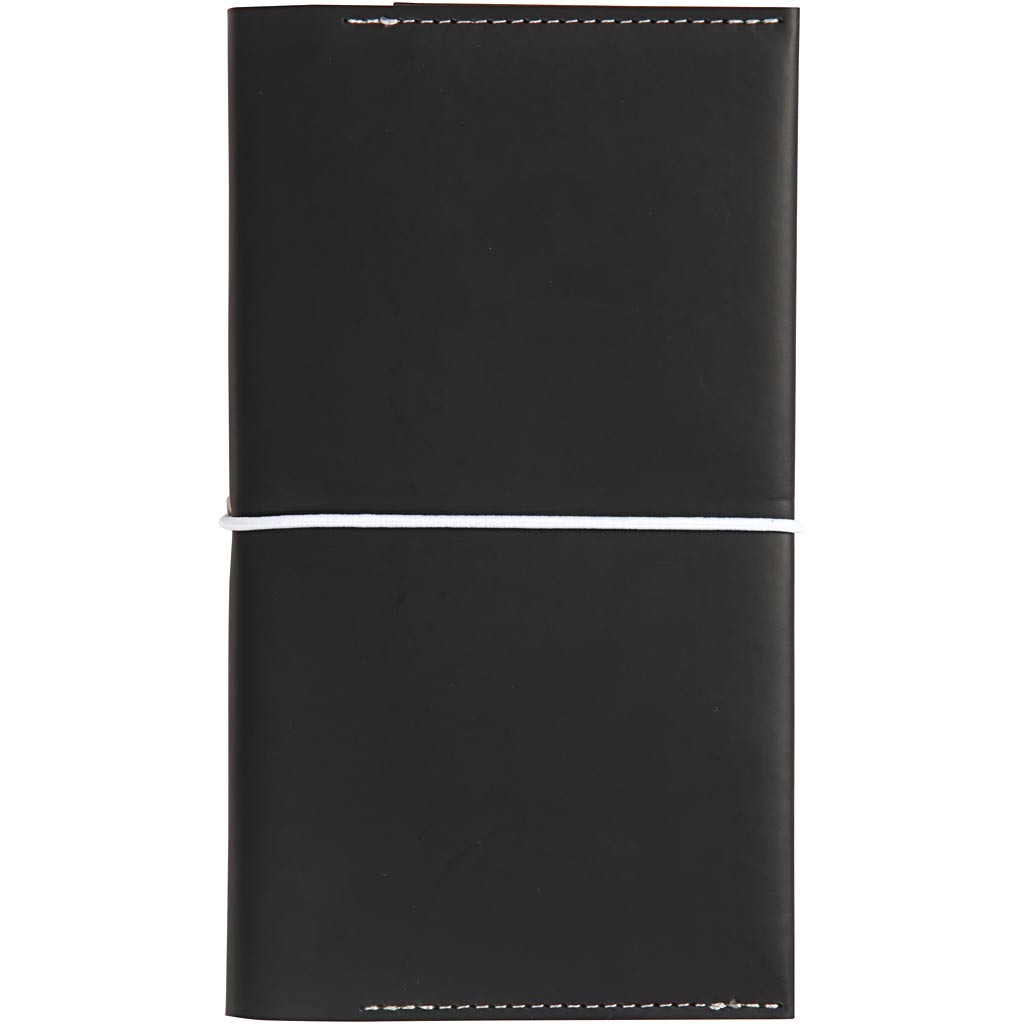 Planner, suurus 10x18x1,5 cm, elastne sulgemine, must, 1 tk - Image 4